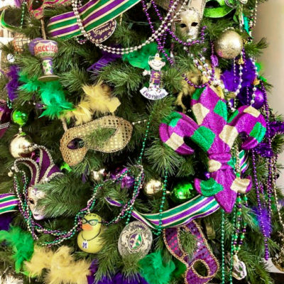 A Mardi Gras Tree: The Cure for Winter Decorating Blahs