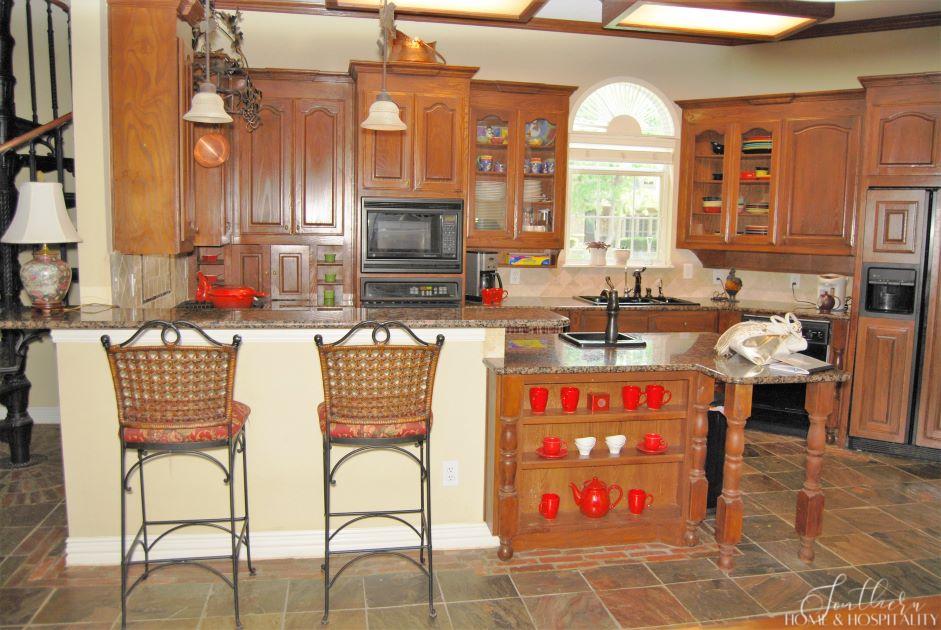 Kitchen before the renovation of our southern traditional dream home