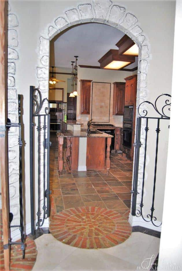 Kitchen entry before the renovation of our southern traditional dream home