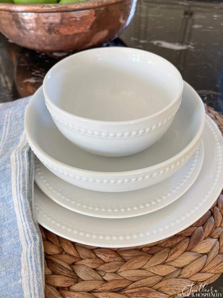 White dinnerware set