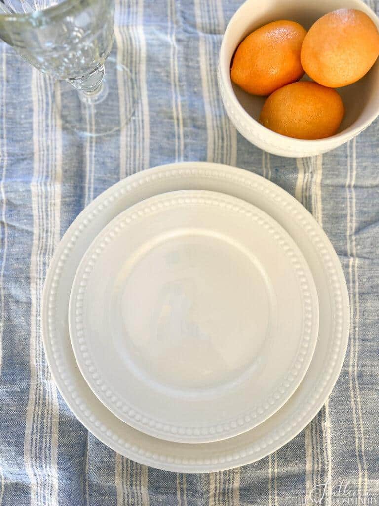 Everyday white plates