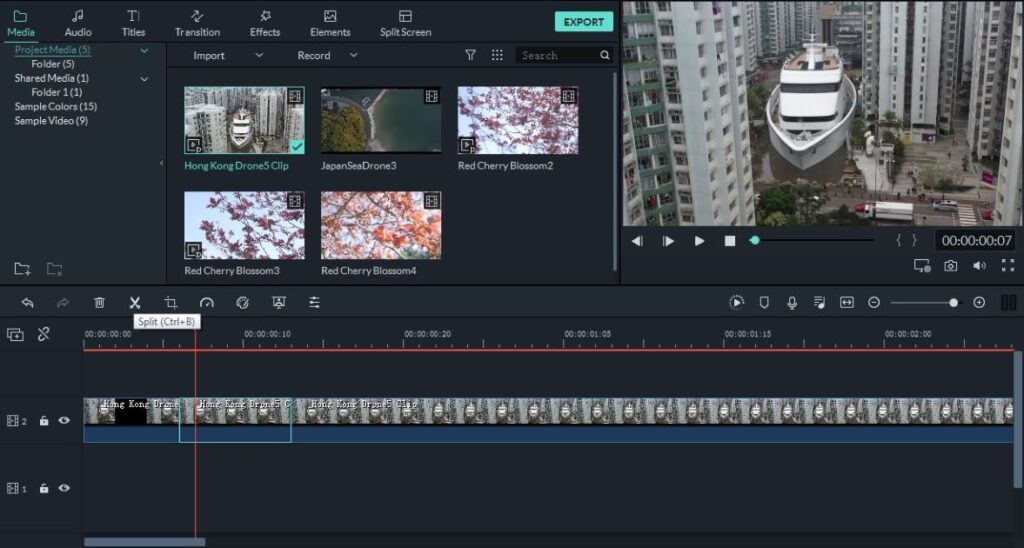 Filmora movie editing software for home movies