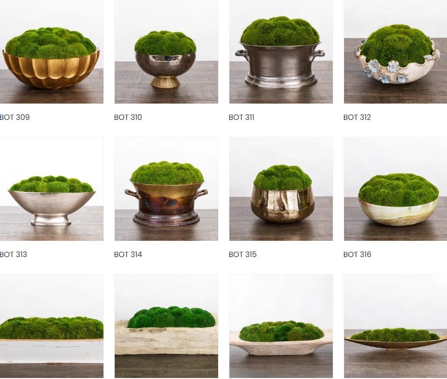 Moss bowl restoration hardware inspired.  Moss decor, Restoration hardware  inspired, Non floral centerpieces