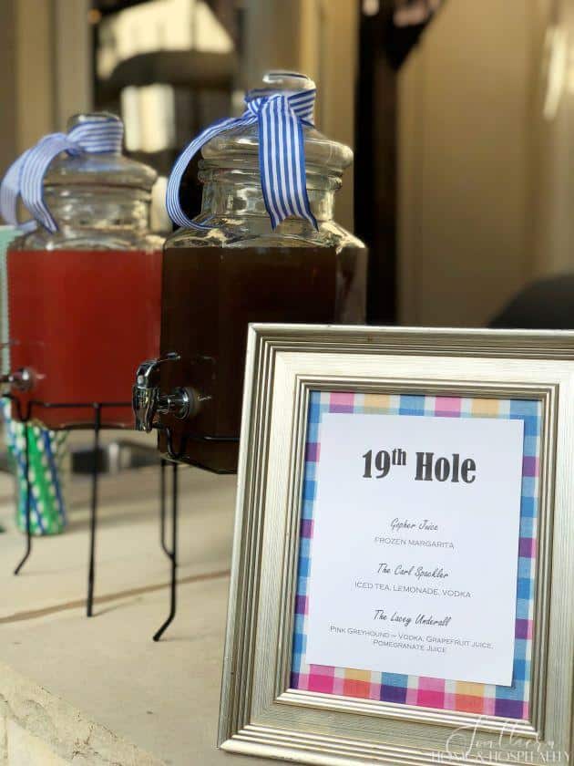 golf party signature drinks
