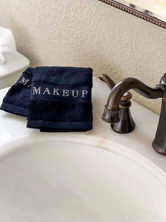 Black makeup washcloths