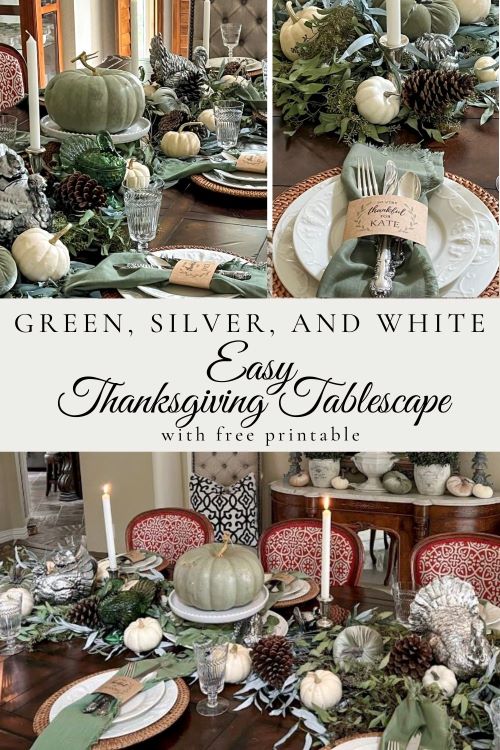 Easy Thanksgiving Tablescape Pinterest graphic
