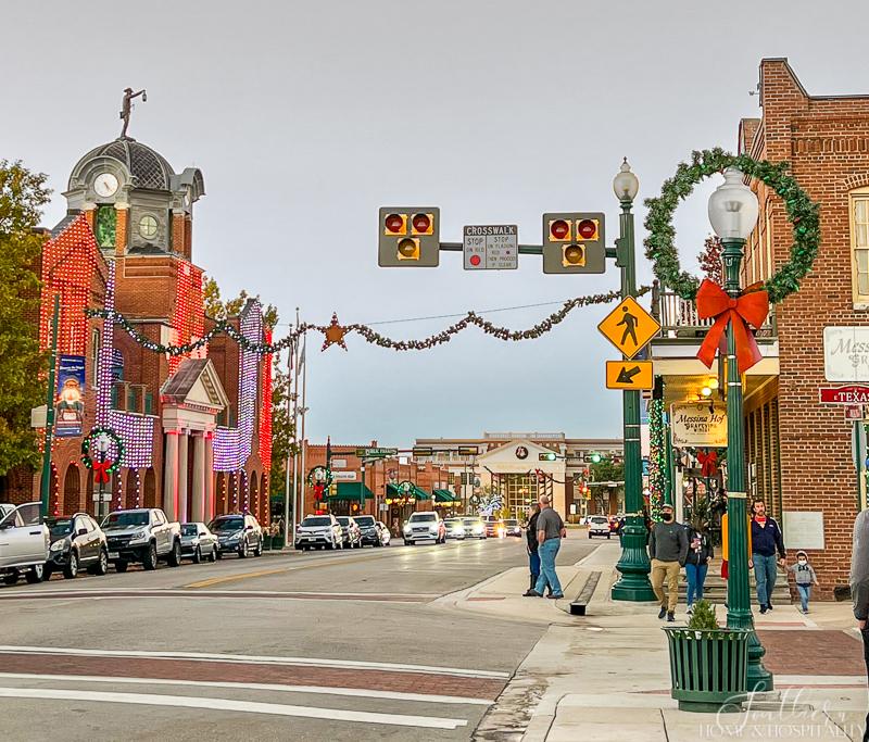 Main Street at Christmas in Grapevine, Texas