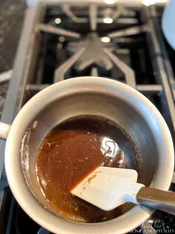 cooking butter and brown sugar sauce