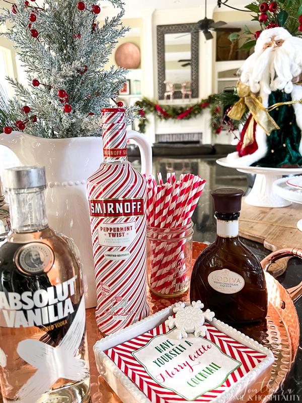 ingredients for White Christmas martini