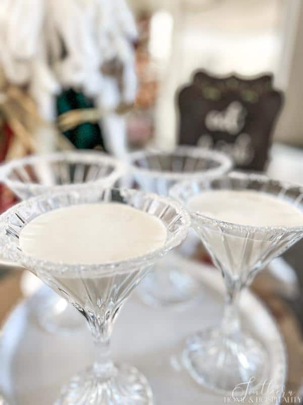 White Christmas Snowflake Martinis