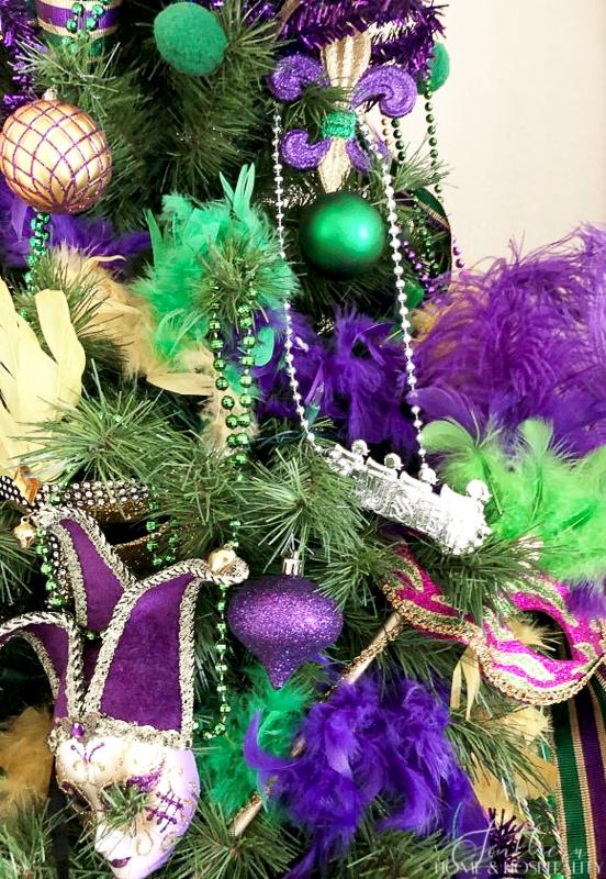Mardi Gras tree decorations