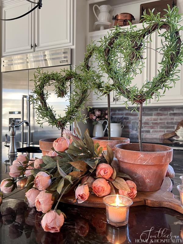 Easy DIY Valentine’s Day Heart Topiary