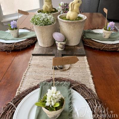 How to Create a Lovely Rustic Spring Garden Tablescape