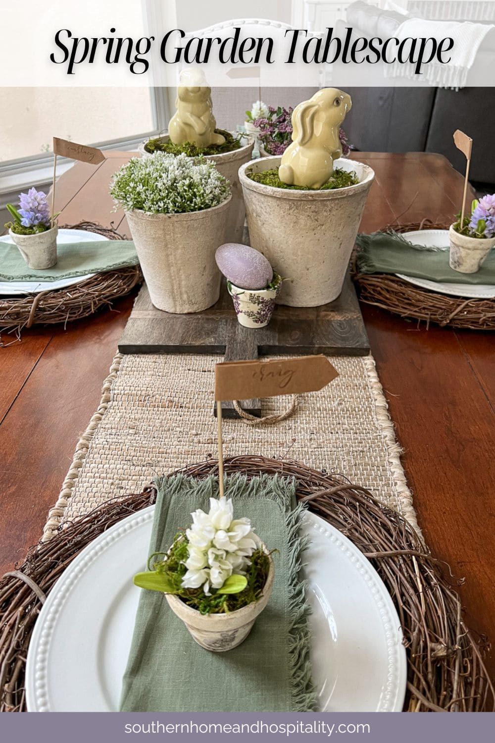 Spring Outdoor Table Scape How to Create a Lovely Rustic Spring Garden Tablescape
