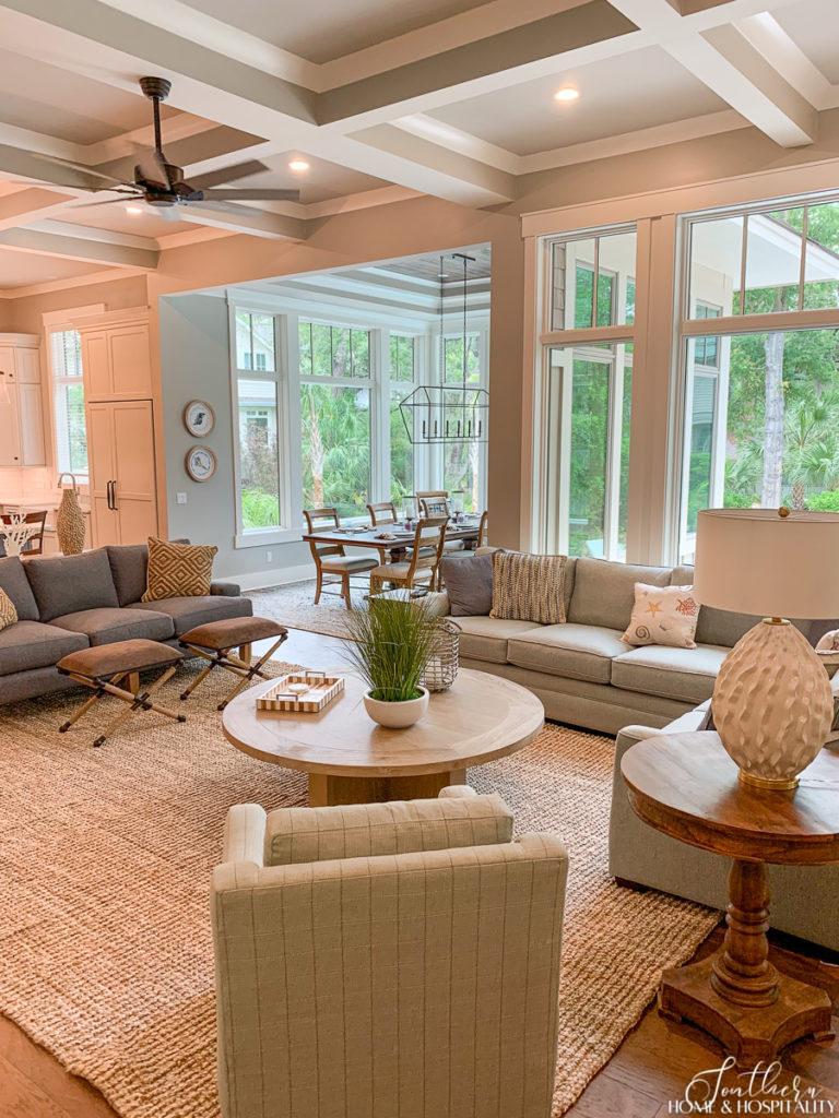 Coastal grandmother style living room