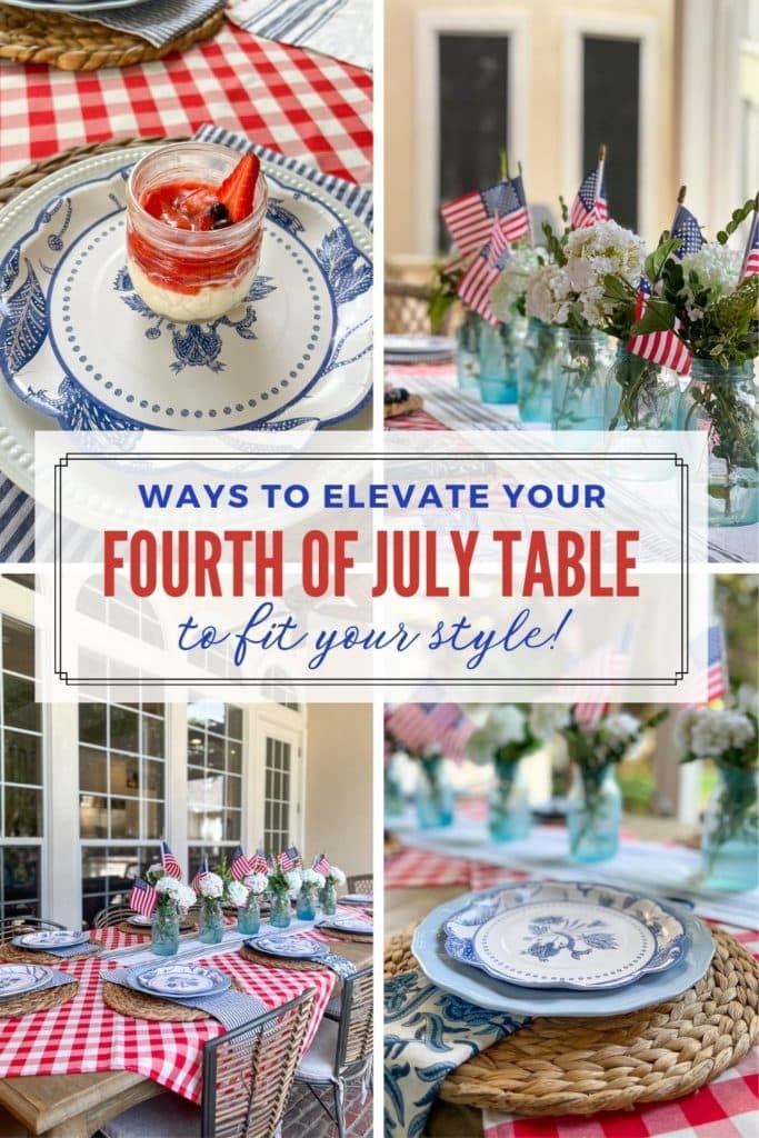 Ways to elevate your Fourth of July table to fit your style Pinterest graphic