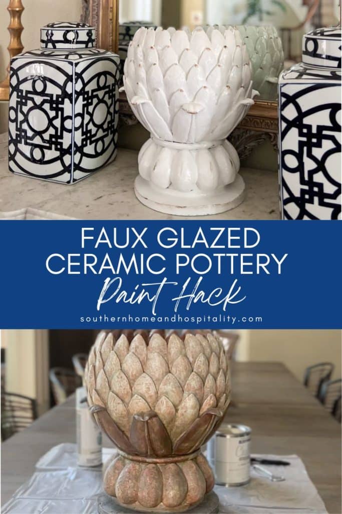 Faux Glazed Ceramic Pottery Paint Hack Pinterest Graphic