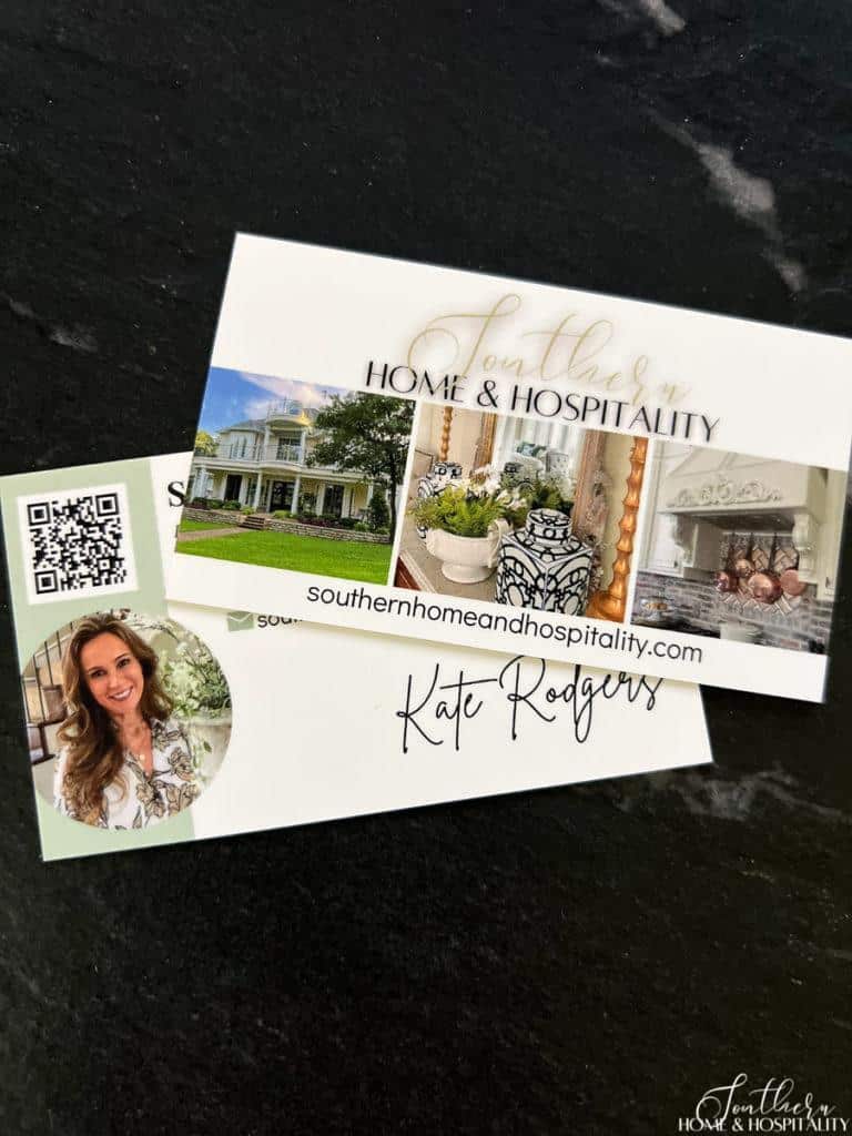 Business cards with photo and QR code
