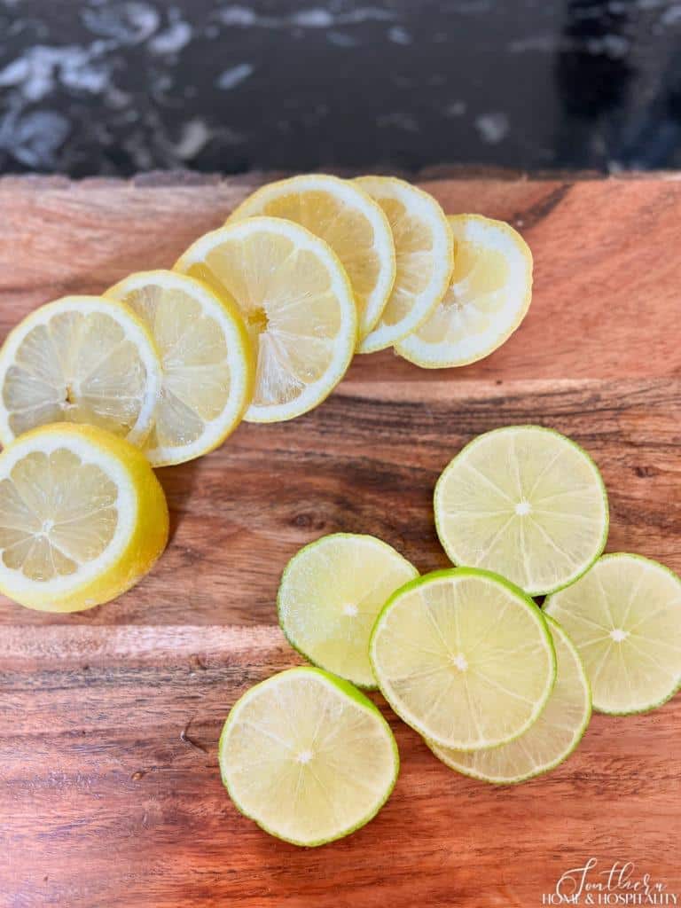 lemon and lime slices to deter bugs
