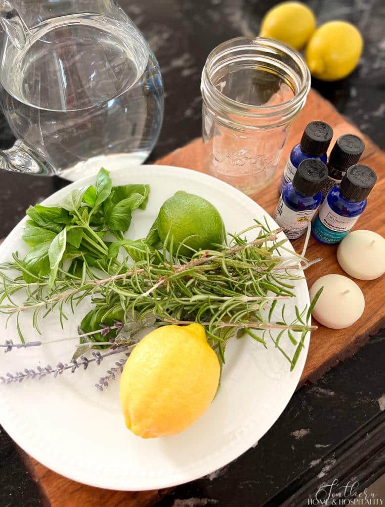 natural ingredients that repel insects, rosemary, basil, lavender, lemon, lime