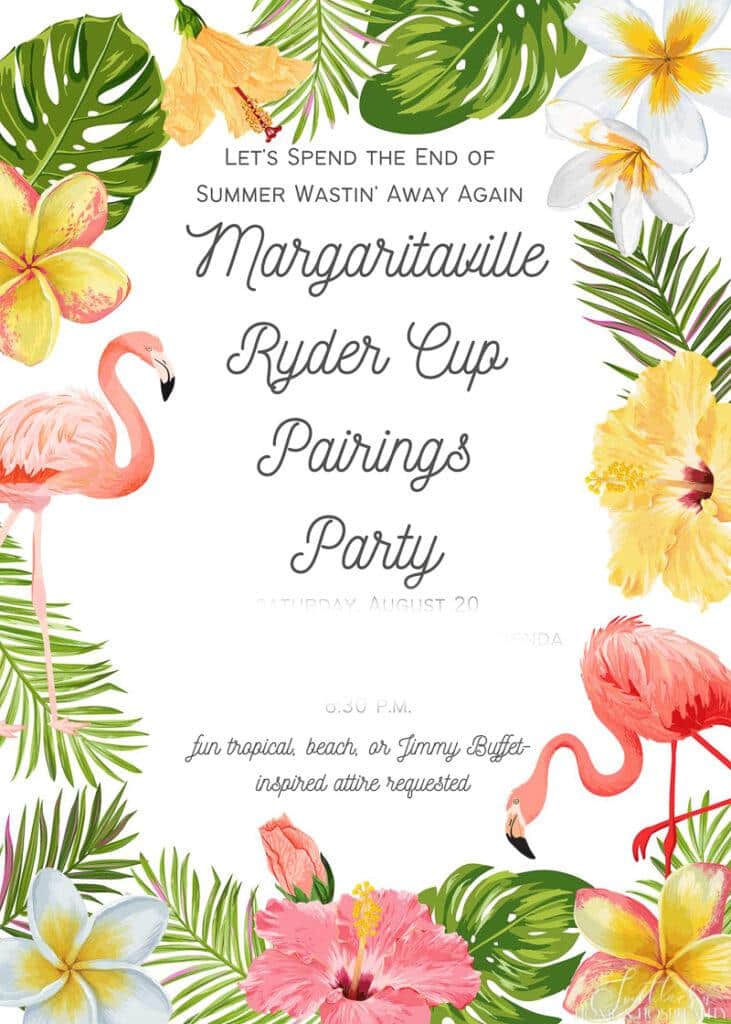 Margaritaville party invitation sample