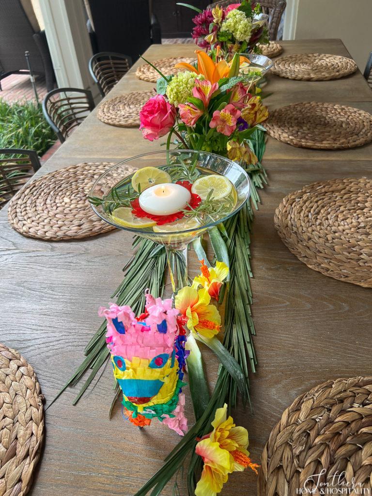 tropical tablescape