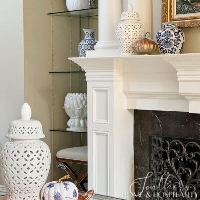 How to Brilliantly Decorate for Fall with Blue and White