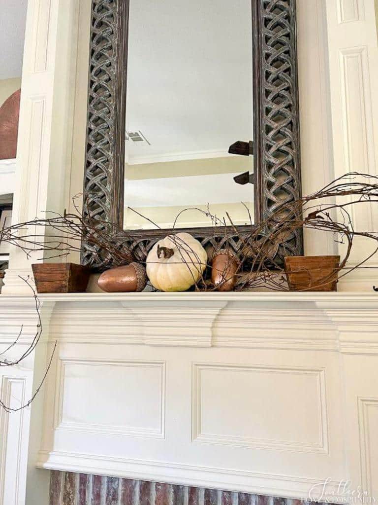 decorating mantel for fall