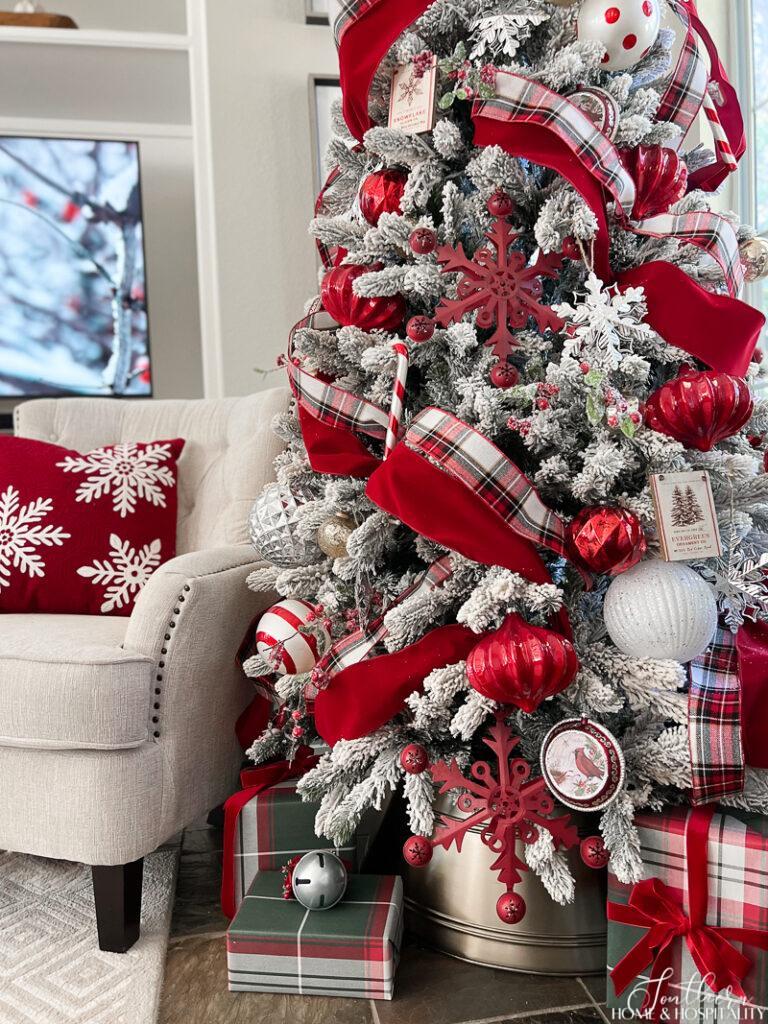 Red Plaid Christmas Decor: Cozy Tour - A Pop of Pretty