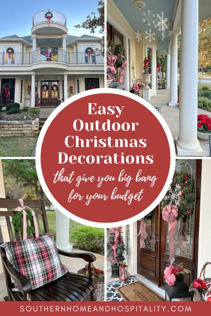 Easy Outdoor Christmas Decorations Pinterest Pin