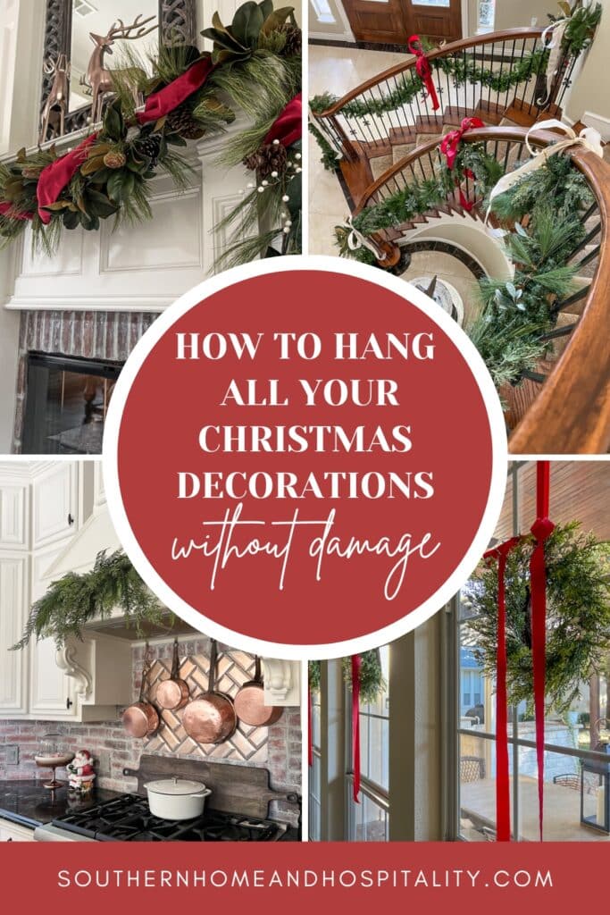 How to hang Christmas decorations without damage Pinterest pin