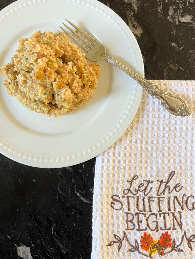 Cornbread dressing and let the stuffing begin kitchen towel