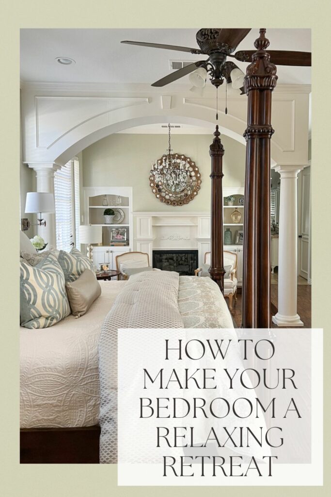 How to make your bedroom a relaxing retreat Pinterest graphic