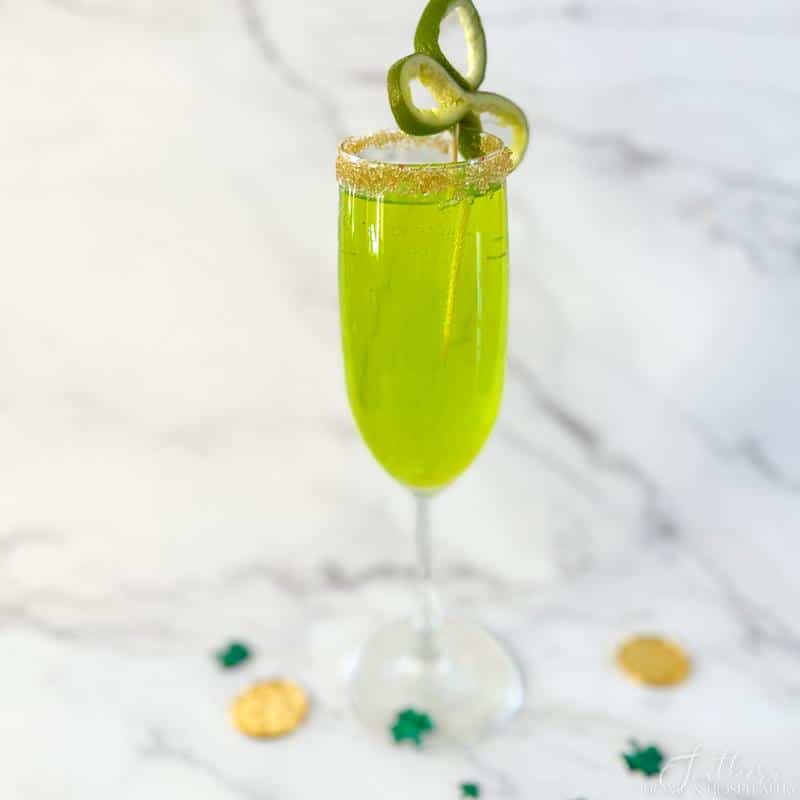 St. Patrick’s Day Sparkling Shamrock Champagne Cocktail