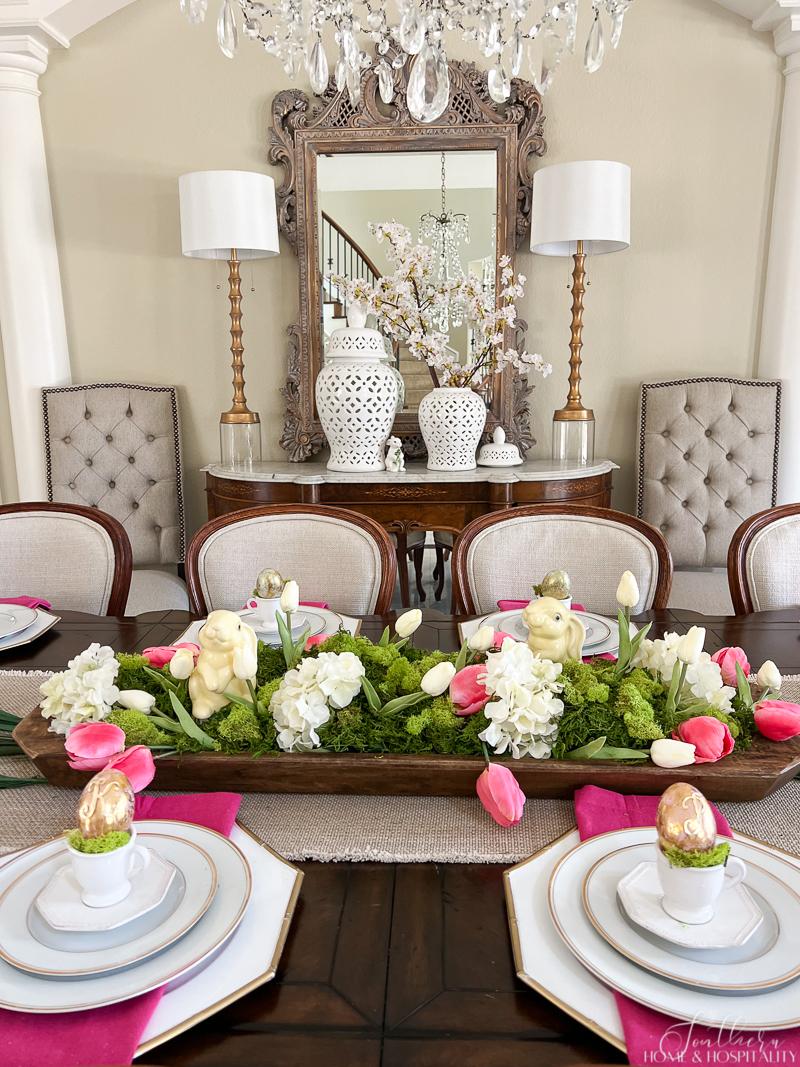 Easy Easter Tablescape: Splendid Spring in Pink and Green