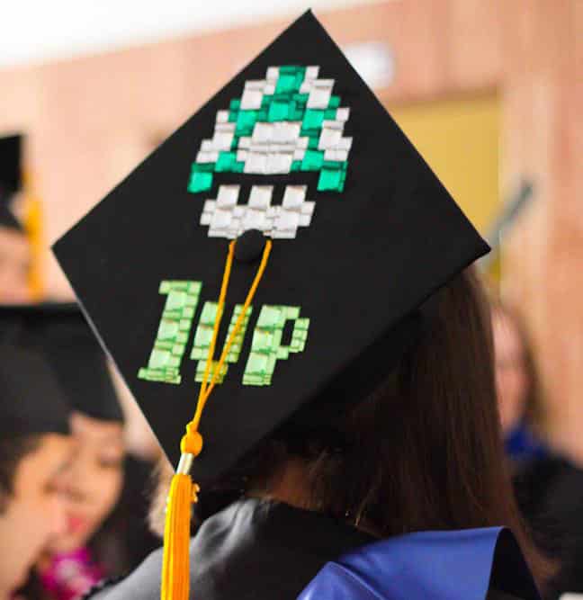 Level up grad cap