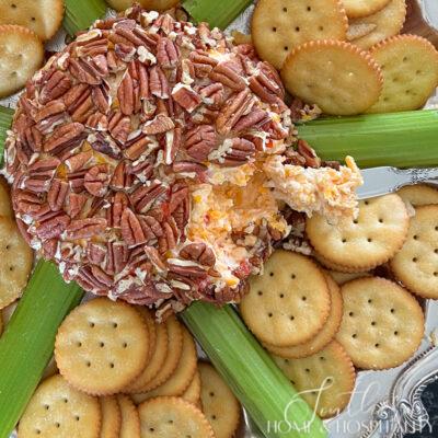 Southern Pimento Cheese Ball: Easy Masters Party Favorite