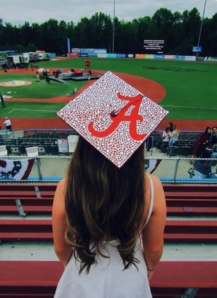 University of Alabama bling grad cap