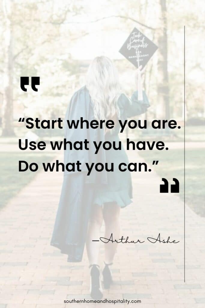 Start where you are. Use what you have. Do what you can. quote