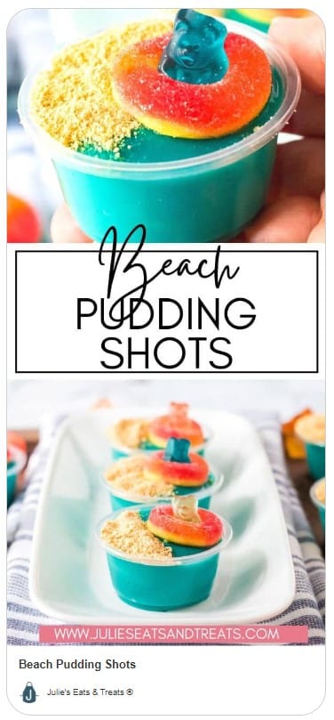Summer beach pudding shots