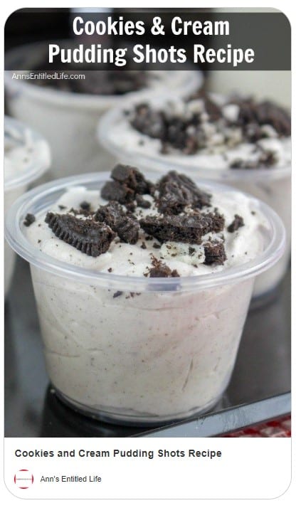 Cookies and cream pudding shot