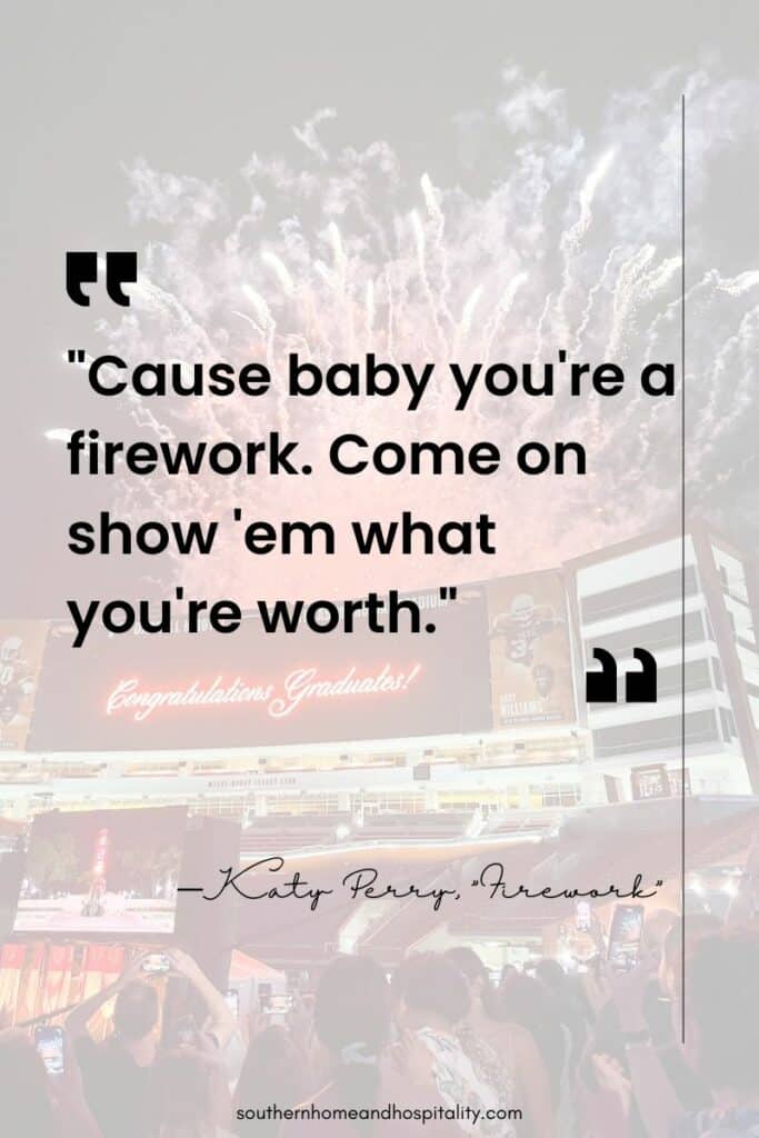 Katy Perry Firework graduation quote