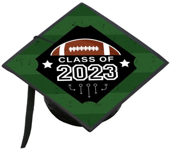 Football grad cap cover