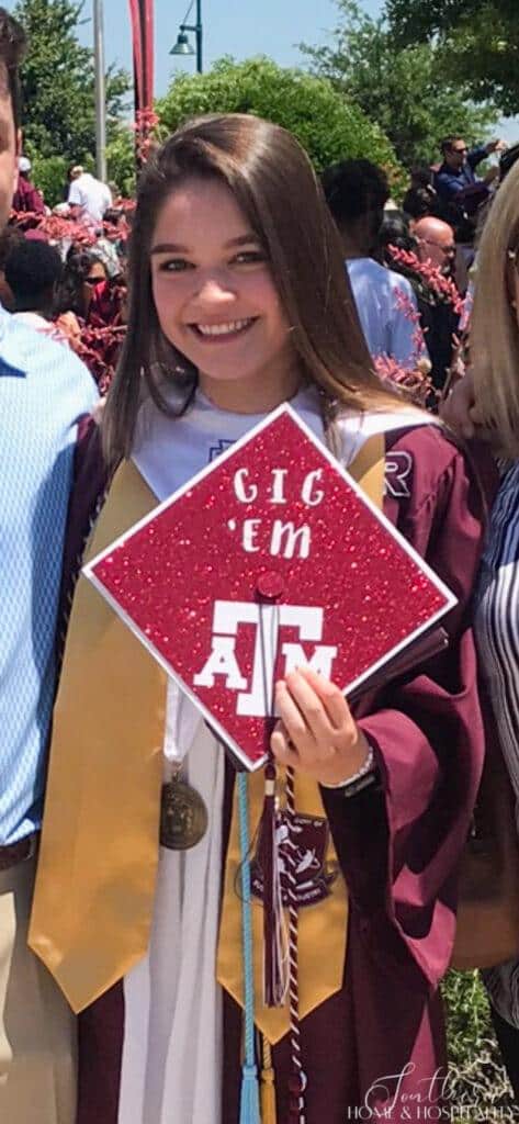 Texas A&M graduation cap