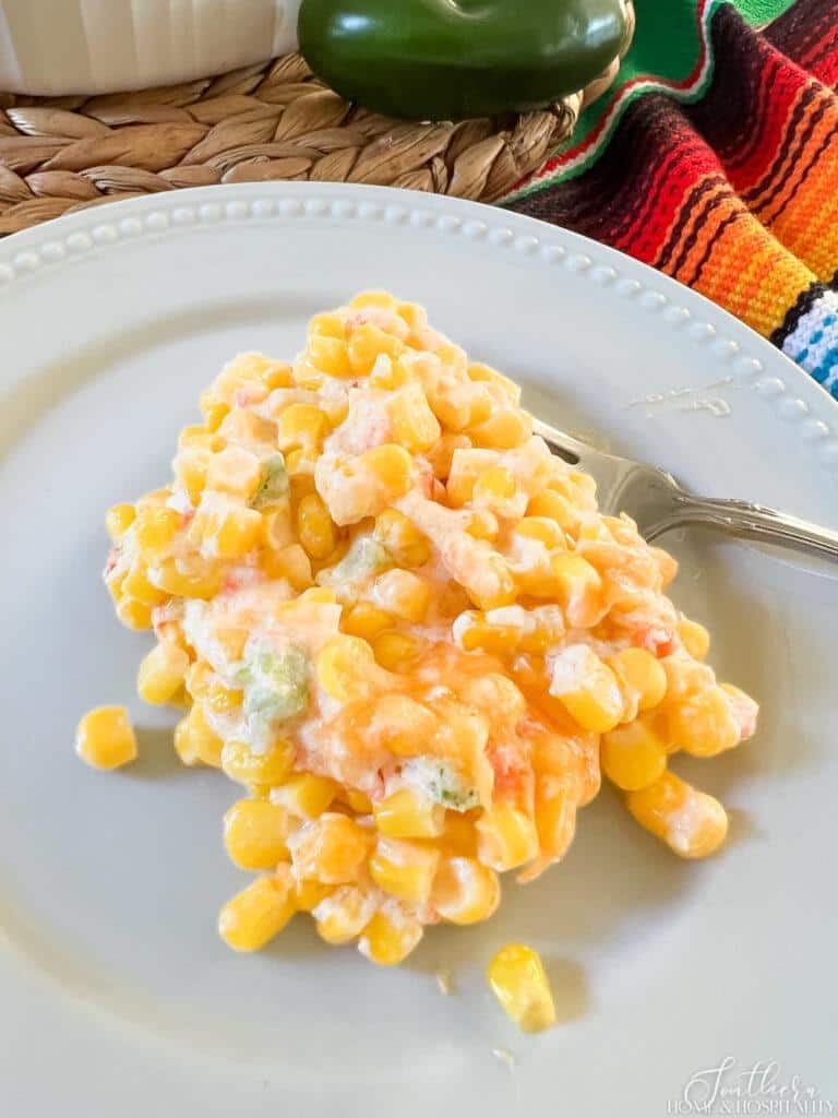 Jalapeno corn with cream cheese and cheddar cheese