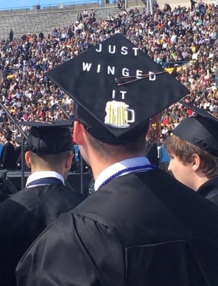 Just winged it grad cap