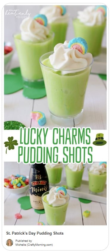 Lucky Charms pudding shots