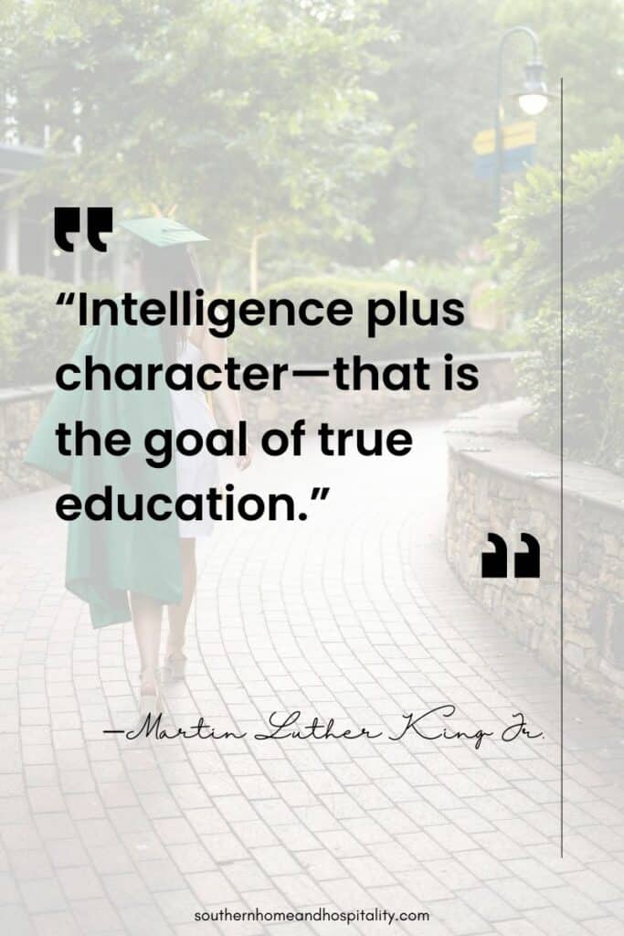 Intelligence plus character quote