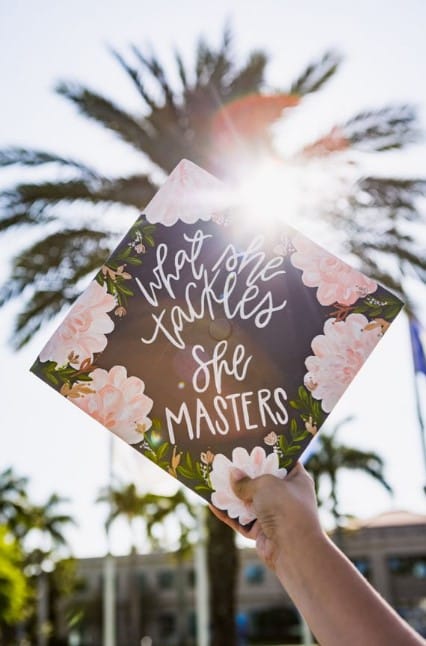 Masters degree grad cap