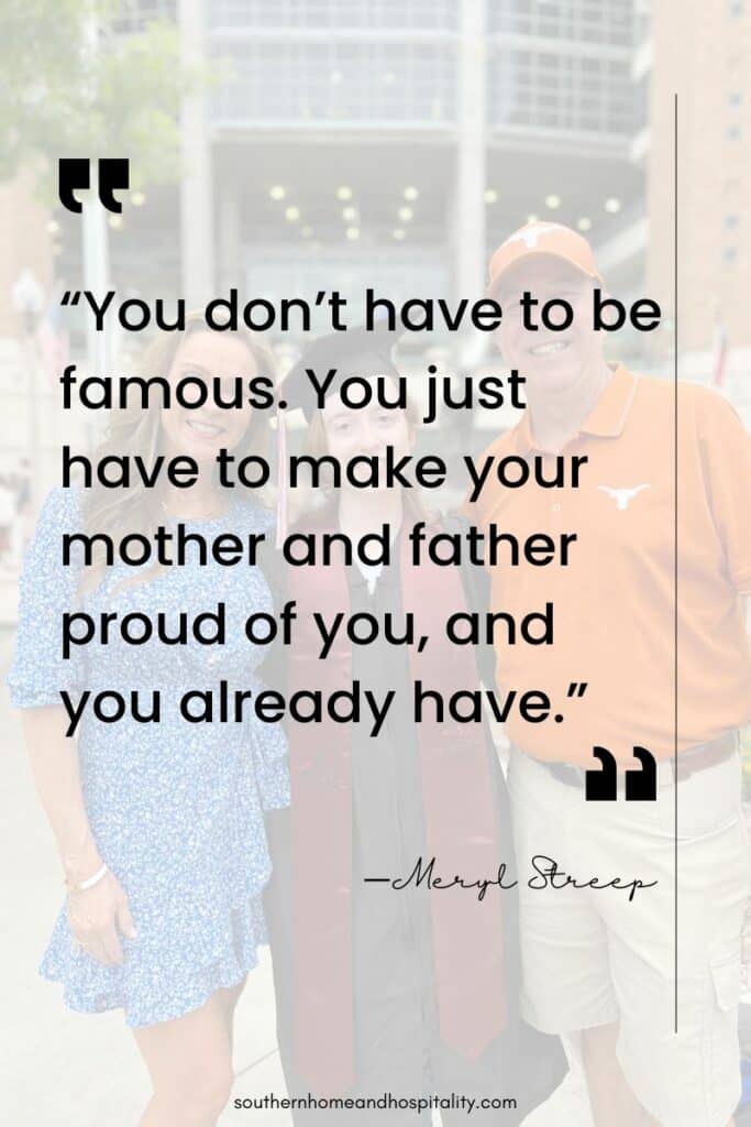 Proud parents graduation quote